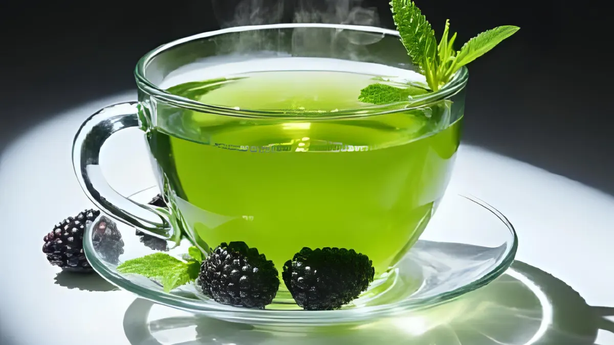 Chá verde com amora Chá Verde com Amora